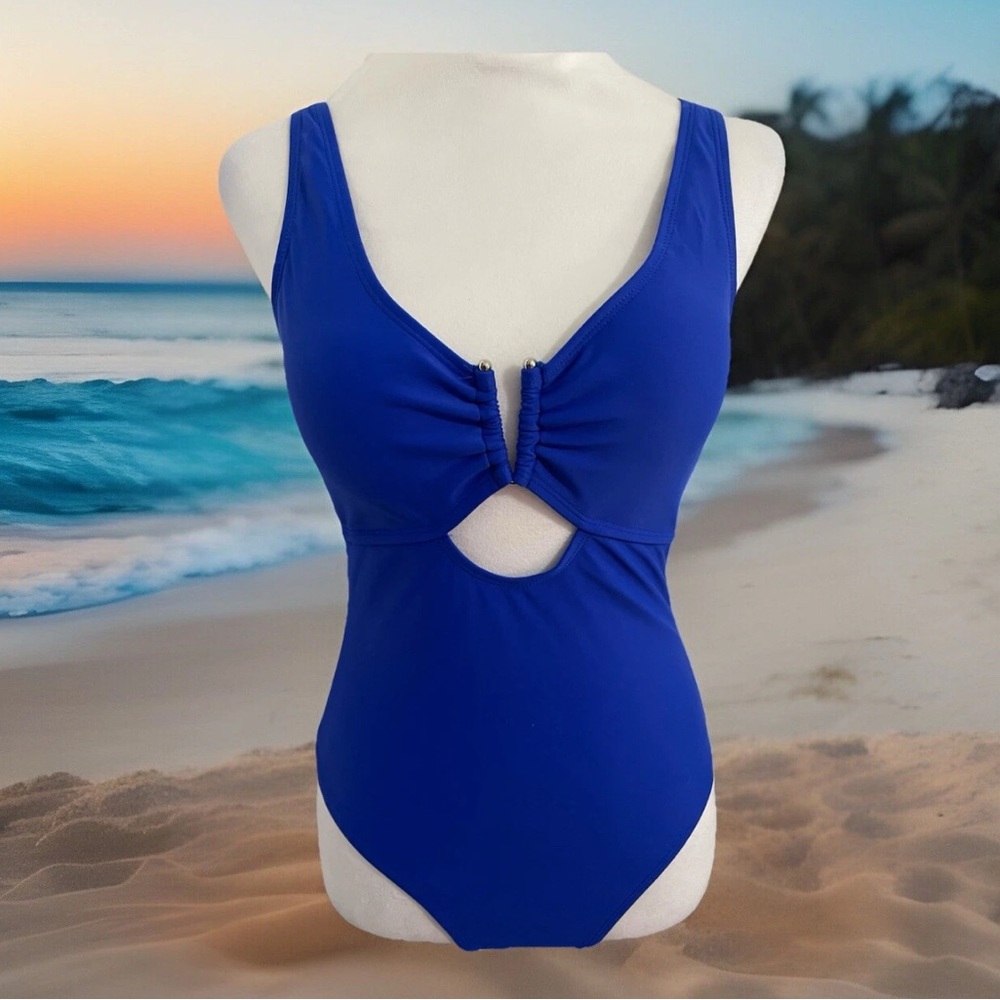 Electric Blue Women's One-Piece Swimsuit